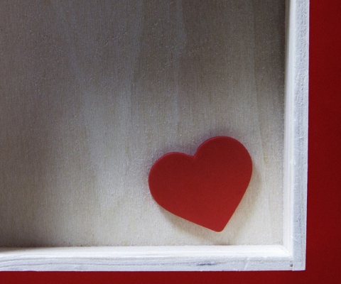 Red Heart wallpaper 480x400
