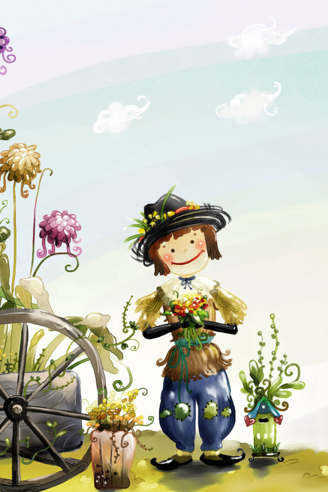 Sfondi Happy Scarecrow 640x960