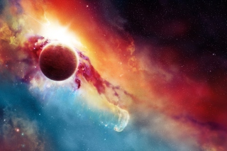 Colorful Space And Planet Wallpaper for Android, iPhone and iPad