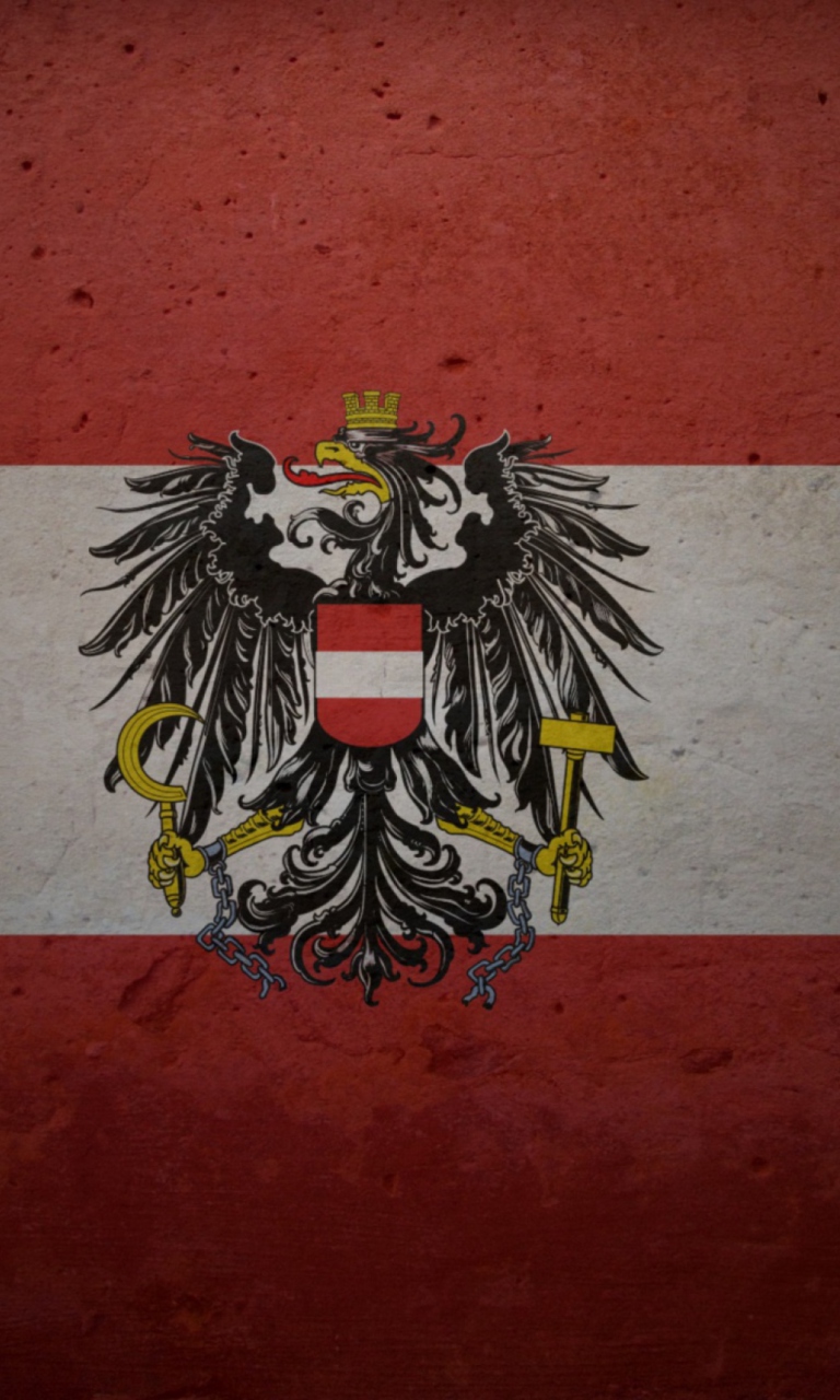 Обои Austrian Flag 768x1280