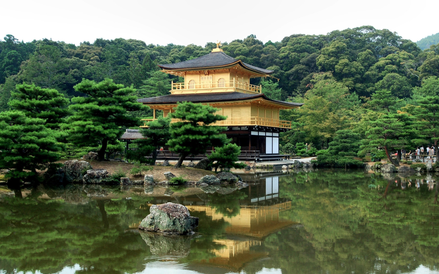 Обои House On River In Japan 1440x900