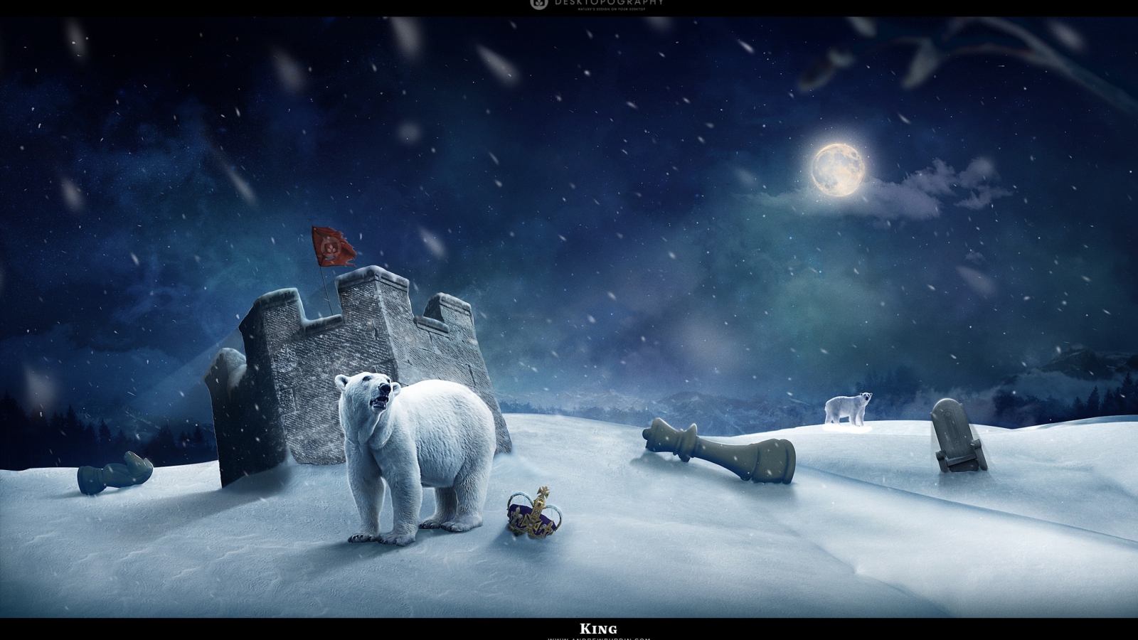 Screenshot №1 pro téma White Bear Polar King 1600x900
