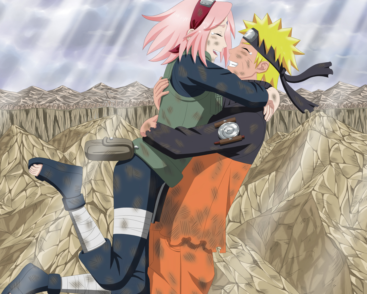 Screenshot №1 pro téma Uzumaki Naruto And Sakura 1280x1024