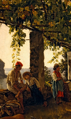 Screenshot №1 pro téma Sylvester Shchedrin, Terrace of the Seashore 240x400