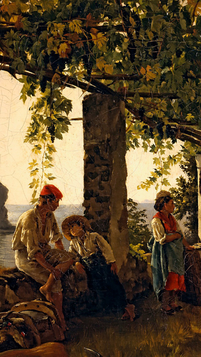 Sfondi Sylvester Shchedrin, Terrace of the Seashore 640x1136