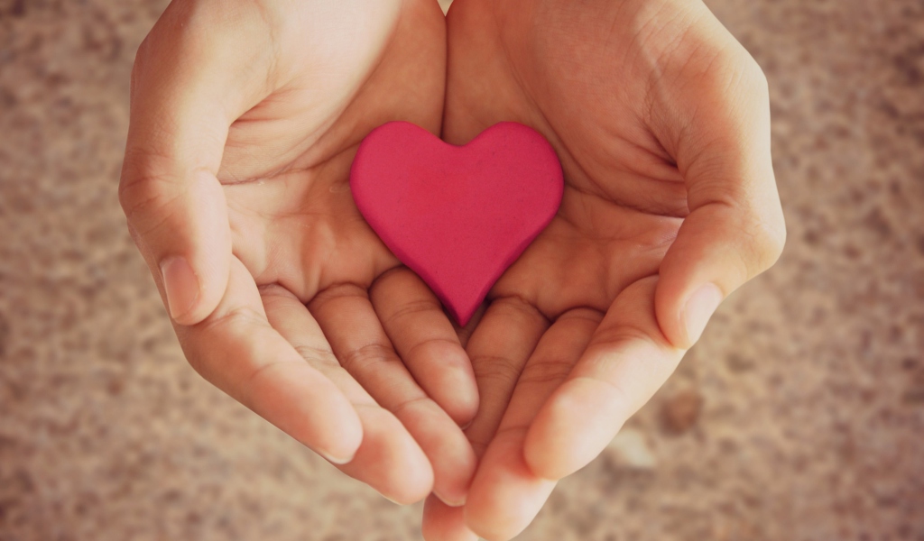 Pink Heart In Hands screenshot #1 1024x600