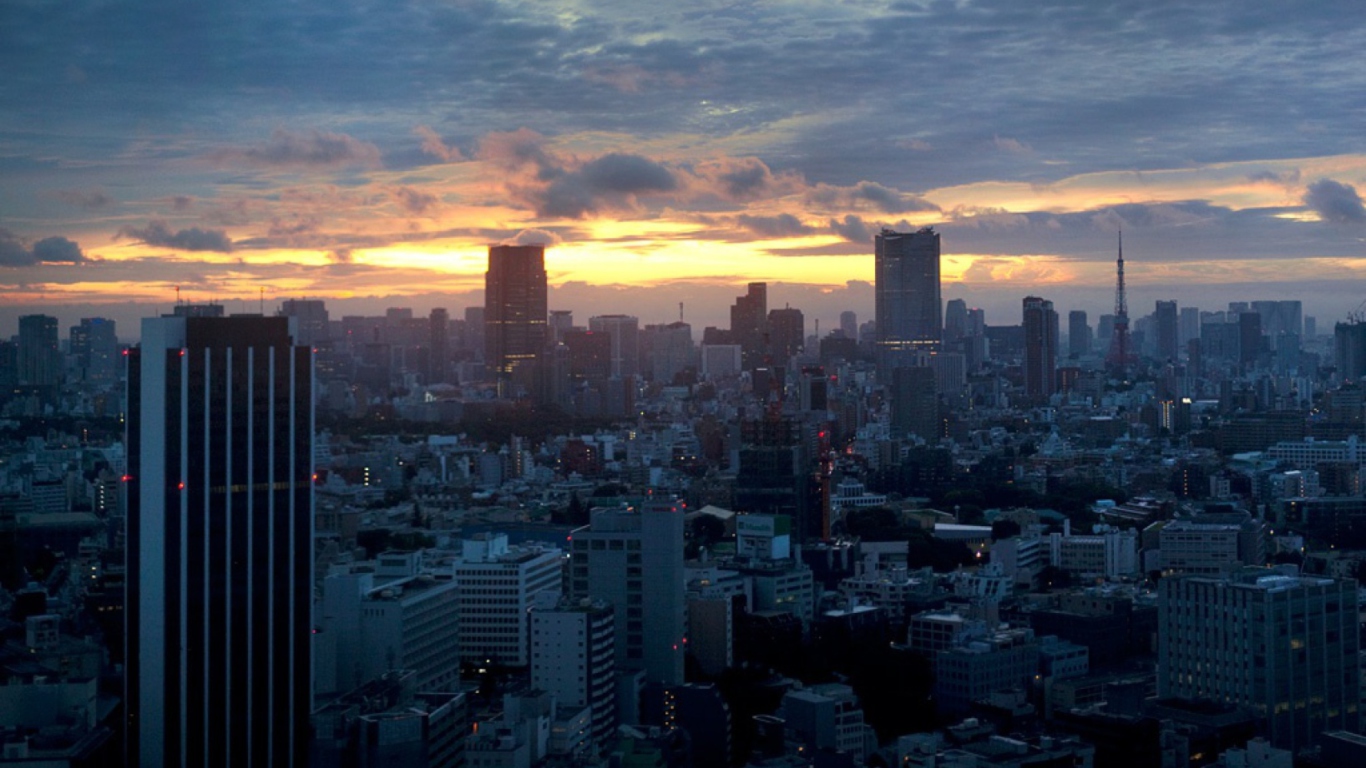 Sfondi Tokyo Sky 1366x768