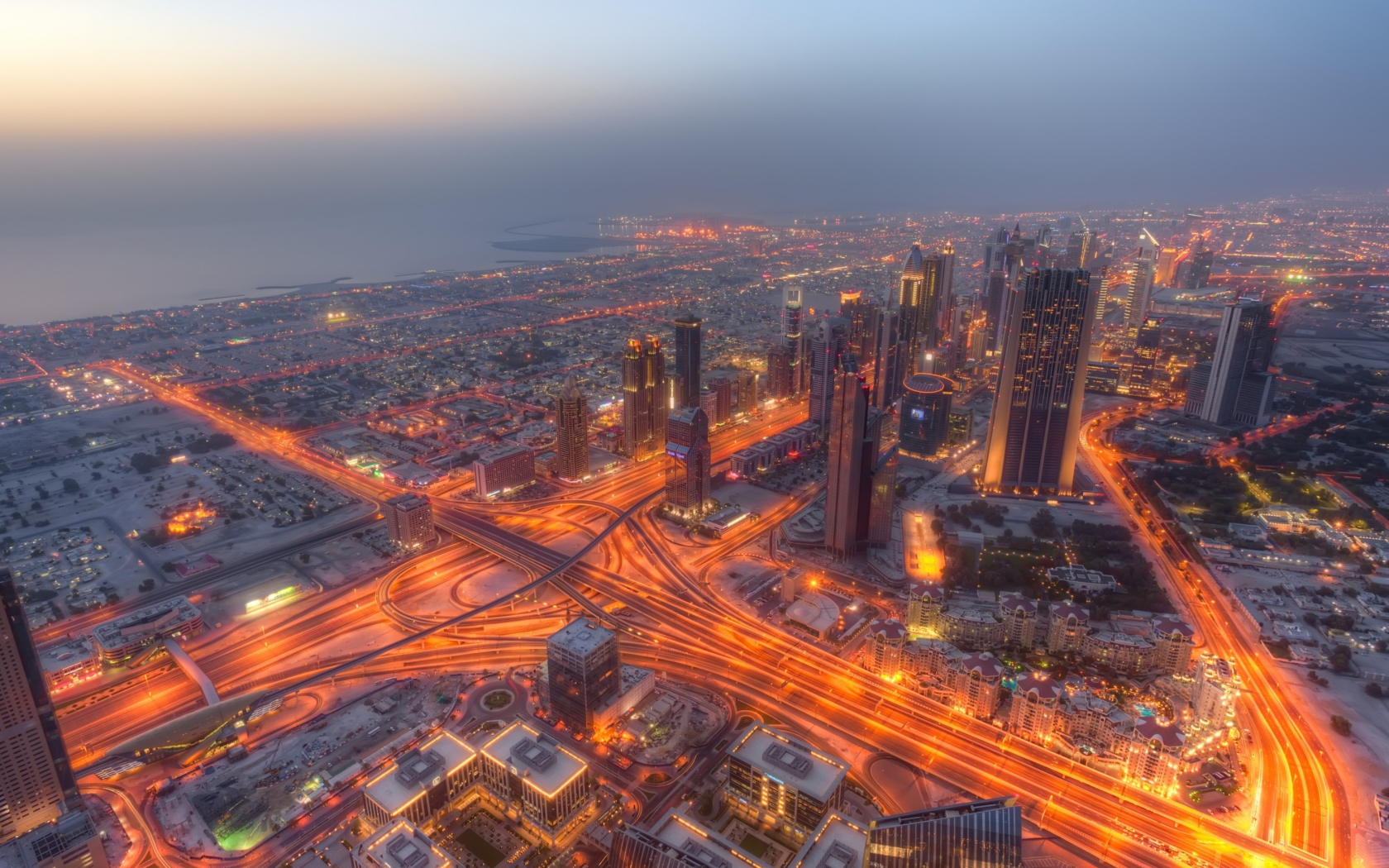 Обои Dubai City Lights 1680x1050