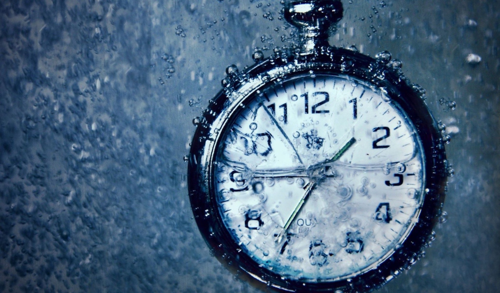 Frozen Time Clock wallpaper 1024x600