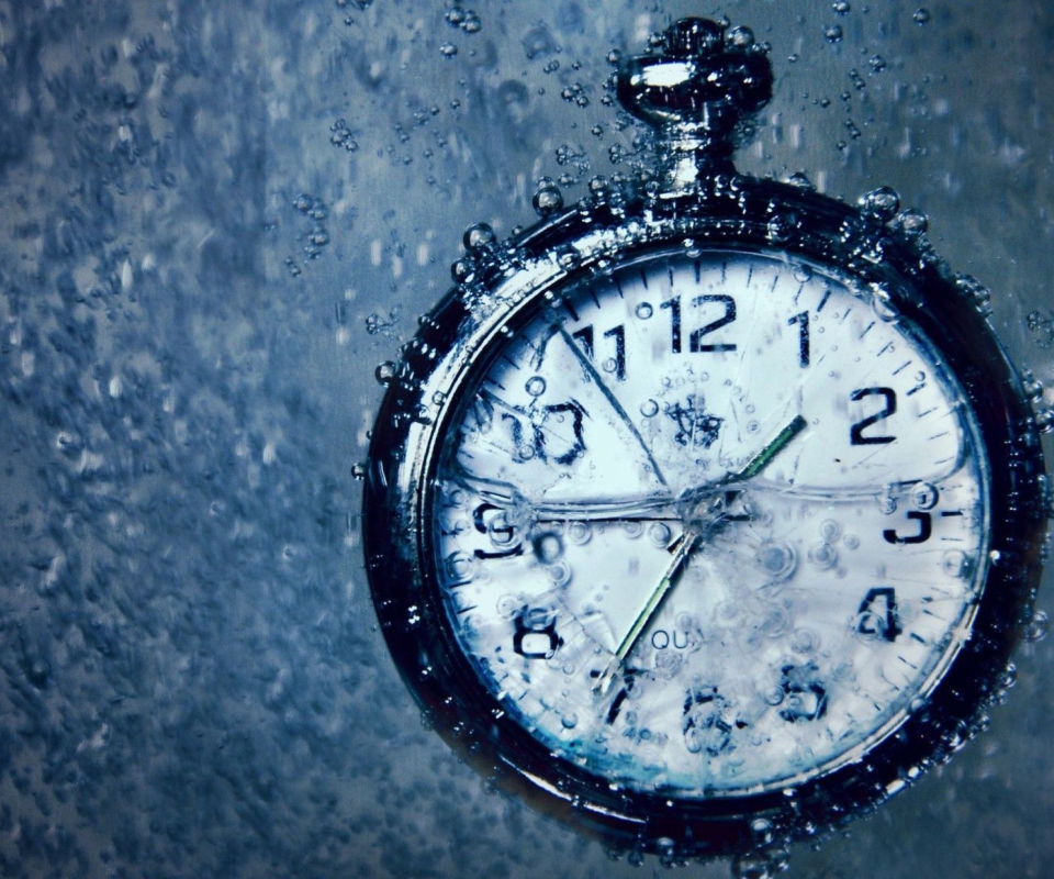 Das Frozen Time Clock Wallpaper 960x800