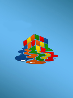 Das Rubiks cube puzzle Wallpaper 240x320