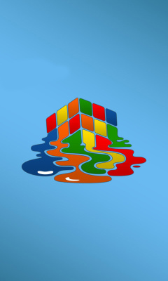 Das Rubiks cube puzzle Wallpaper 240x400