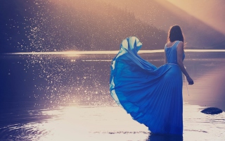 Blue Dress Wallpaper for Android, iPhone and iPad