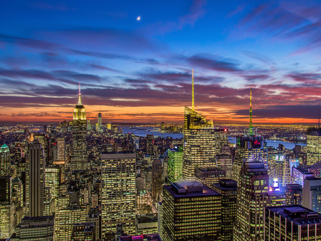 Das New York, Empire State Building Wallpaper 640x480