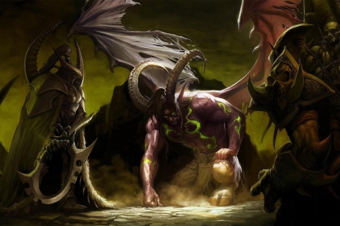 Das Illidan Stormrage - World of Warcraft Wallpaper 480x320