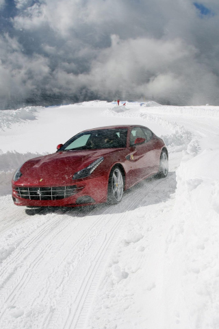 Screenshot №1 pro téma Ferrari In Winter 320x480