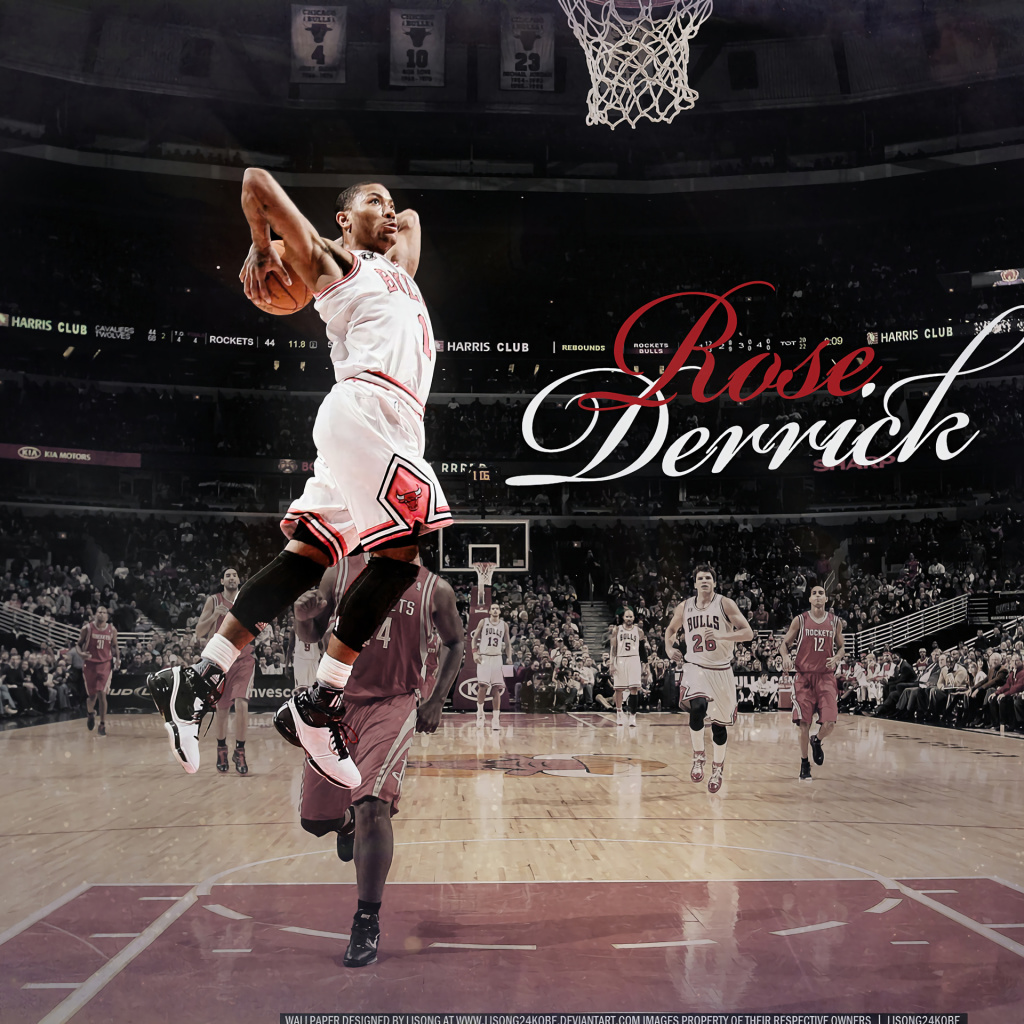 Derrick Rose NBA Star wallpaper 1024x1024
