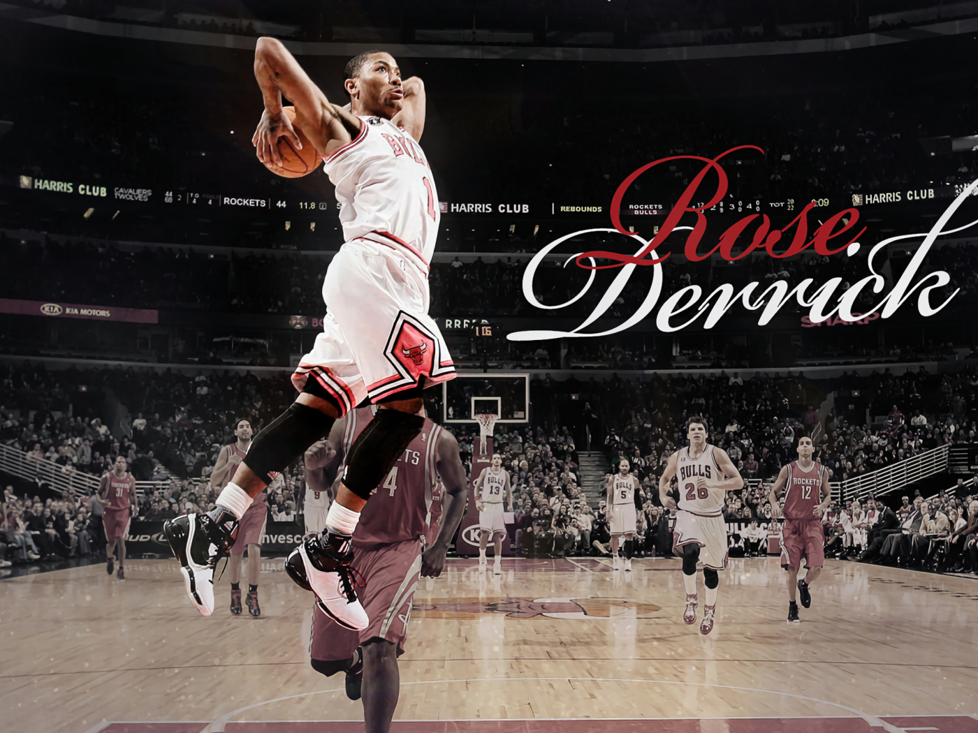 Das Derrick Rose NBA Star Wallpaper 1400x1050
