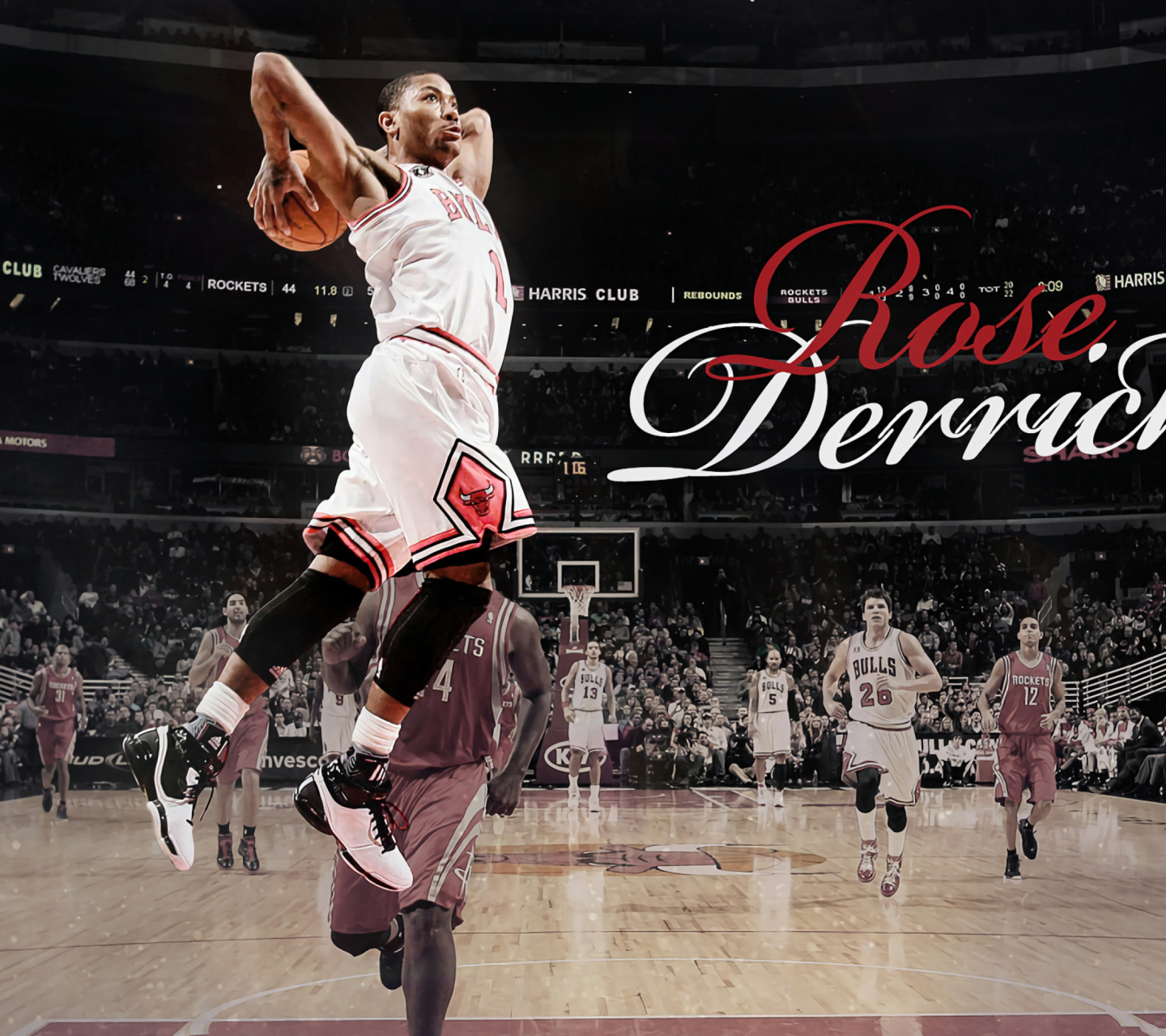 Derrick Rose NBA Star wallpaper 1440x1280