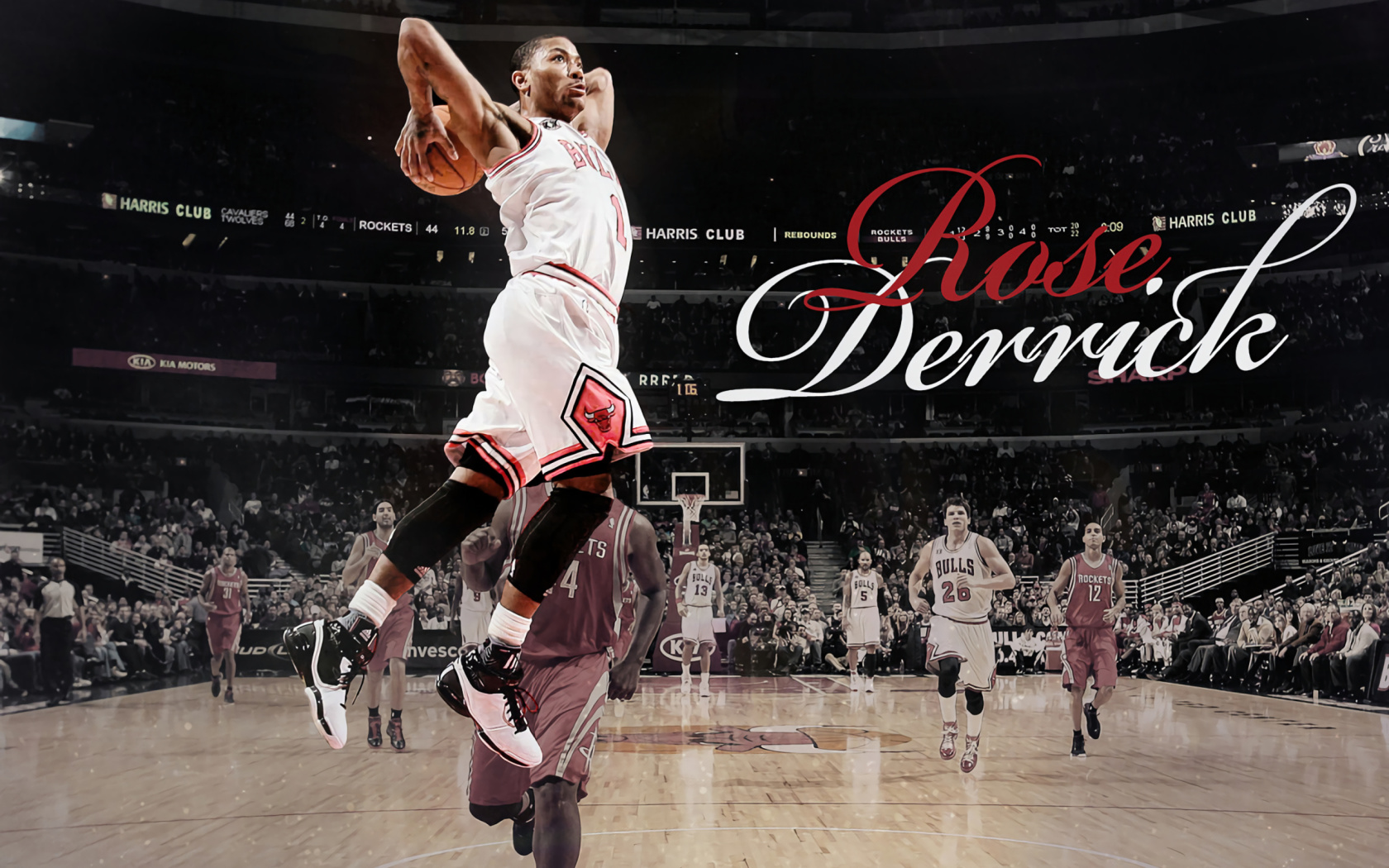 Das Derrick Rose NBA Star Wallpaper 1680x1050