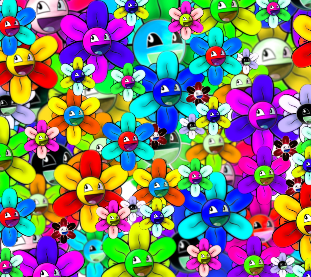 Bright flowers smiles wallpaper 1080x960