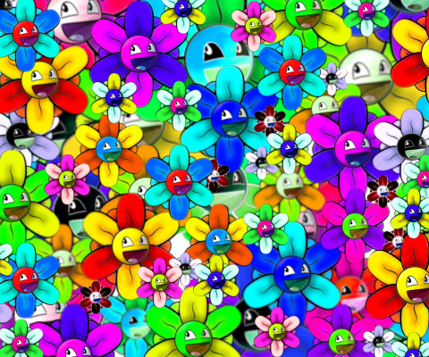 Screenshot №1 pro téma Bright flowers smiles 480x400