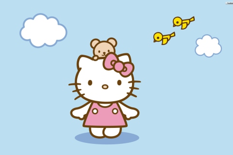 Обои Hello Kitty & Friend 480x320