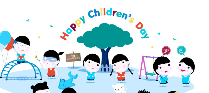 Happy Childrens Day on Playground wallpaper 720x320