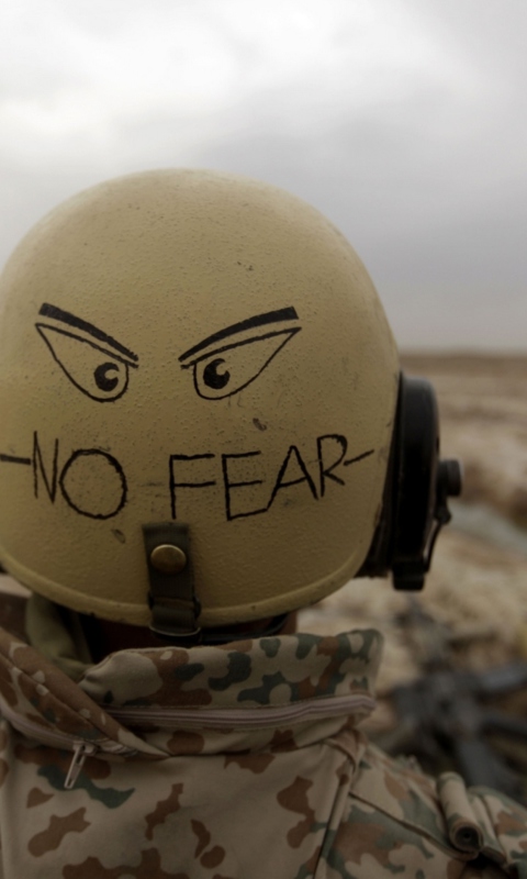 Fondo de pantalla No Fear Soldier 480x800