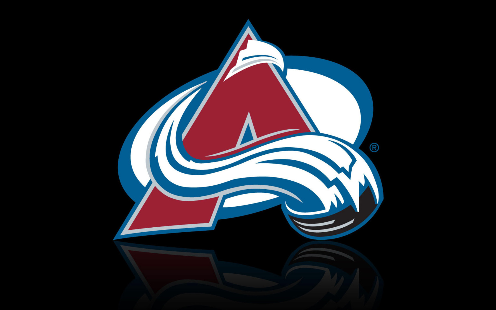 Screenshot №1 pro téma Colorado Avalanche Black Logo 1680x1050