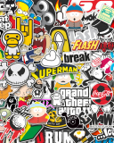 Funny Logos wallpaper 128x160