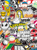 Fondo de pantalla Funny Logos 132x176