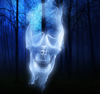 Kostenloses Forest Skull Ghost Wallpaper für iPad 2