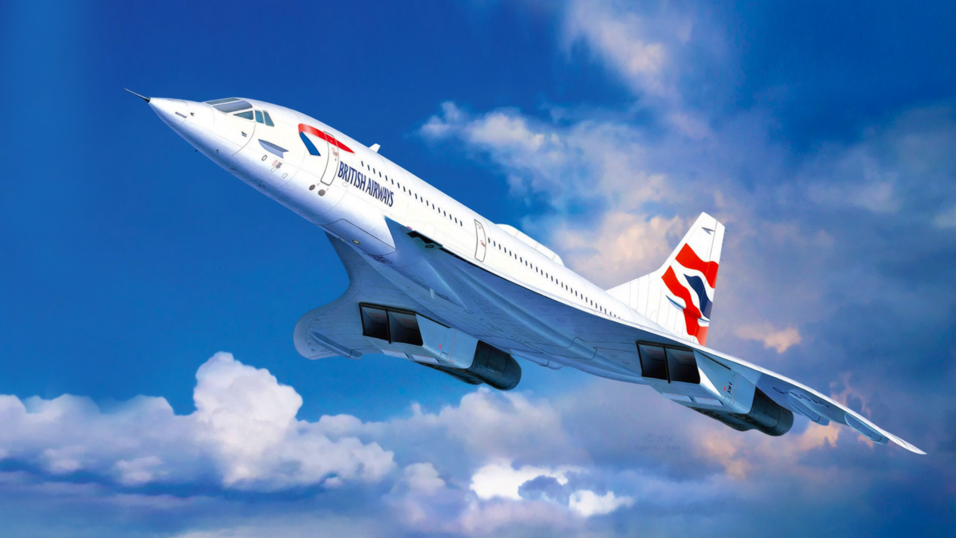 Обои Concorde British Airways 1920x1080