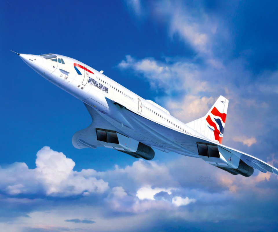 Fondo de pantalla Concorde British Airways 960x800