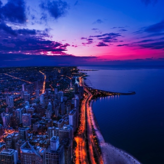 Chicago Sunset - Obrázkek zdarma pro 1024x1024
