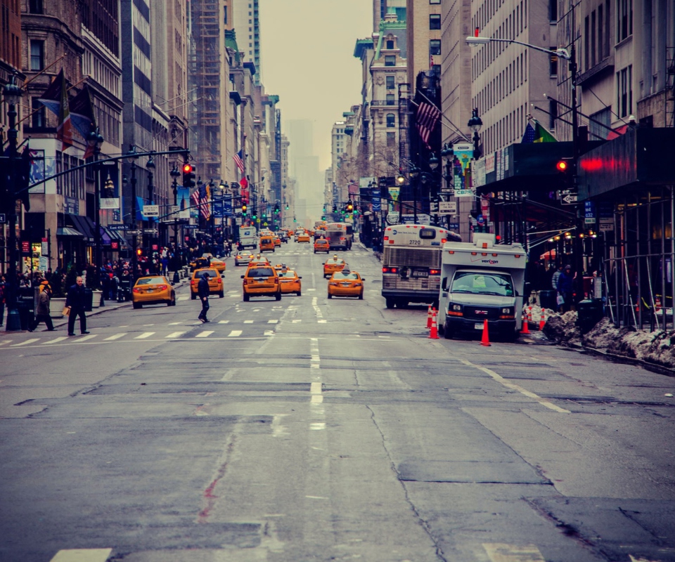 New York City Usa Street Taxi wallpaper 960x800