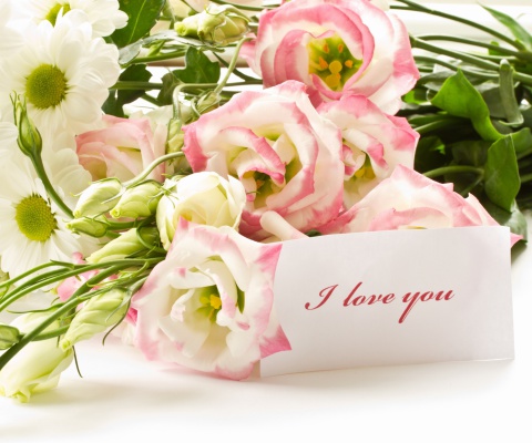 Bouquet of daisies and roses screenshot #1 480x400
