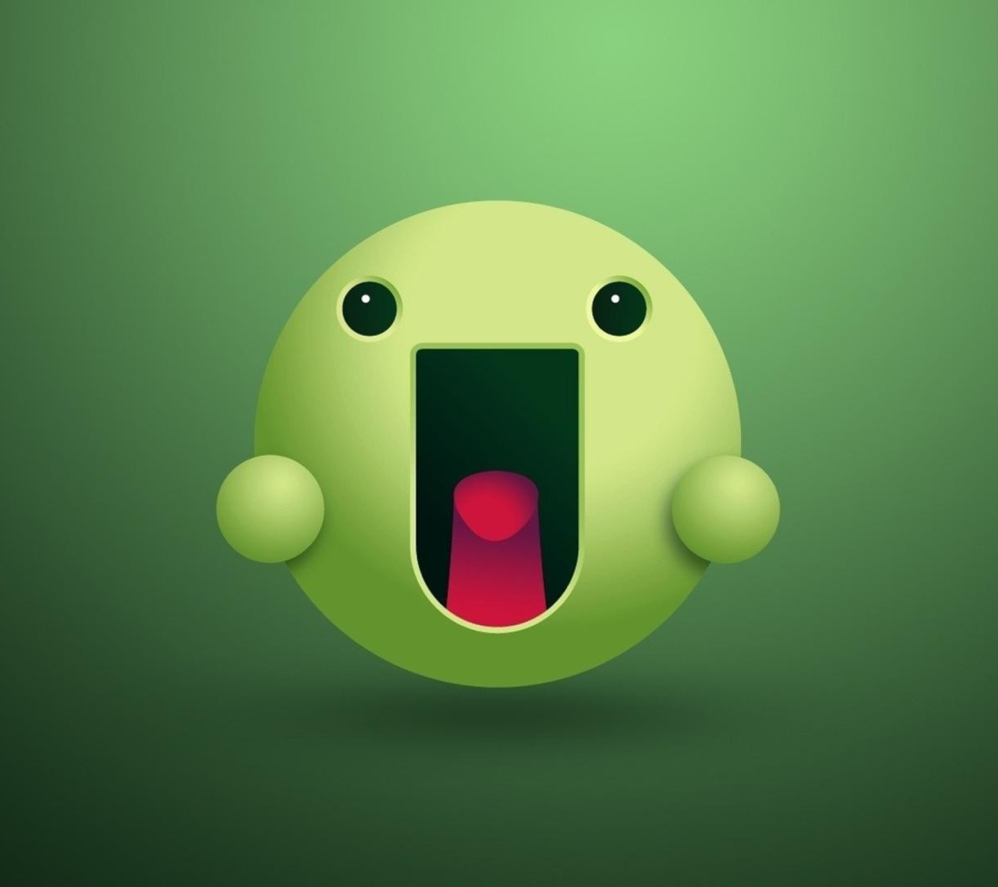 Das Green Smiley Wallpaper 1440x1280