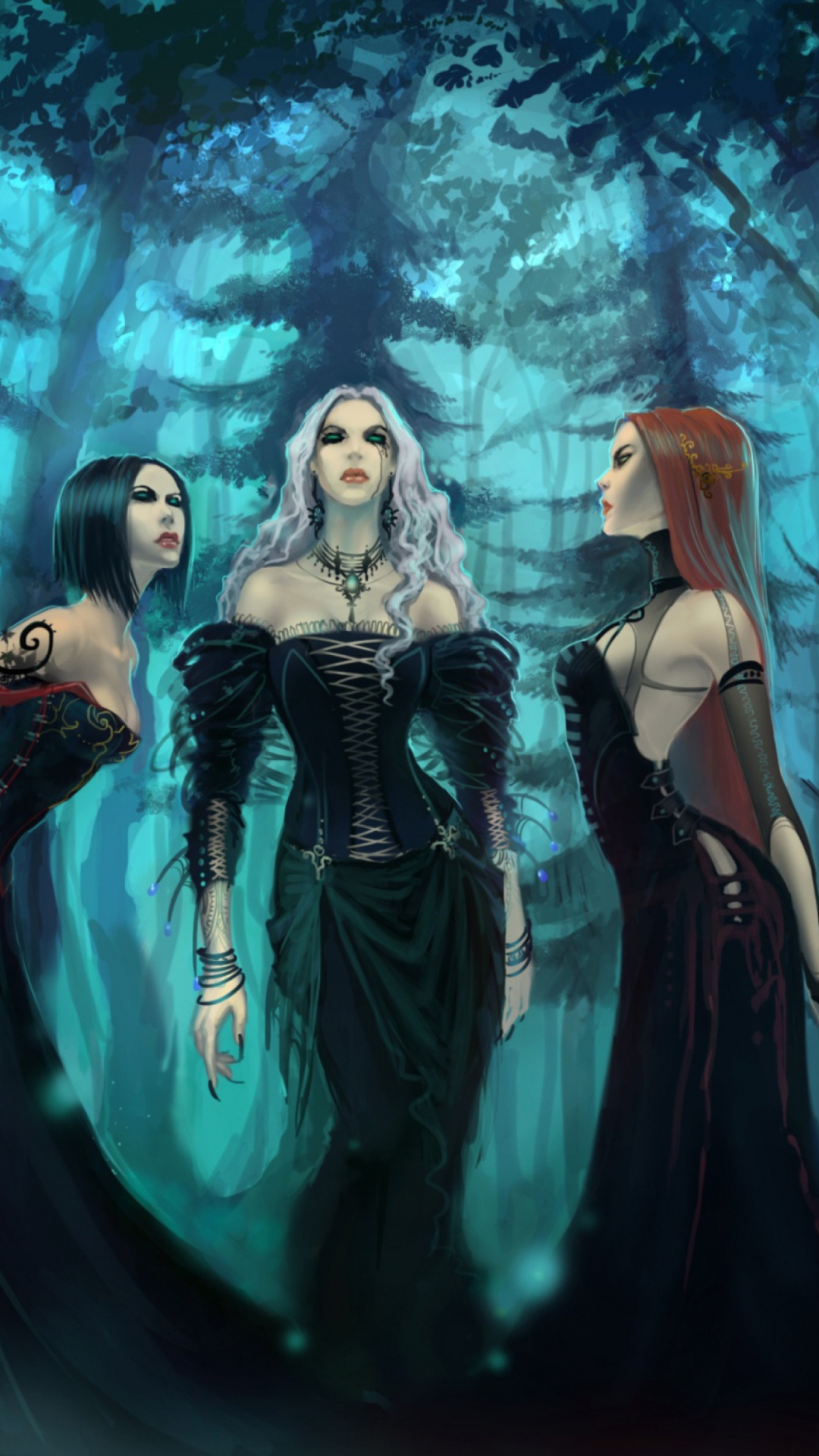 Fondo de pantalla Three Witches 1080x1920