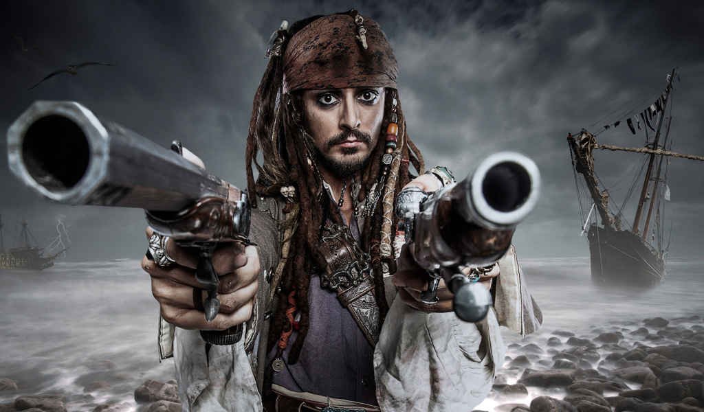 Das Jack Sparrow Wallpaper 1024x600