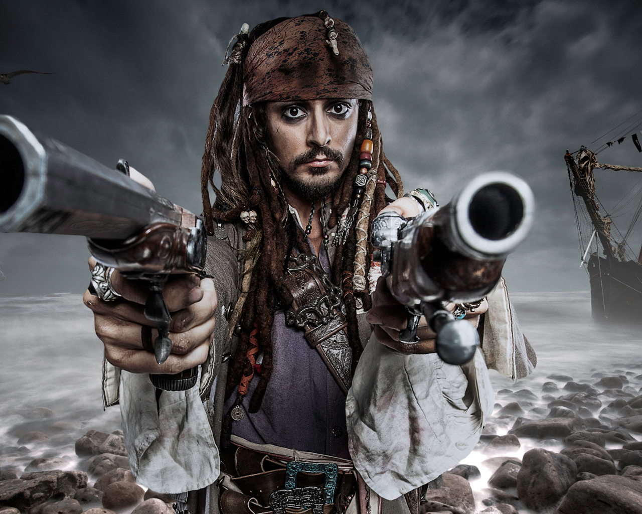 Fondo de pantalla Jack Sparrow 1280x1024