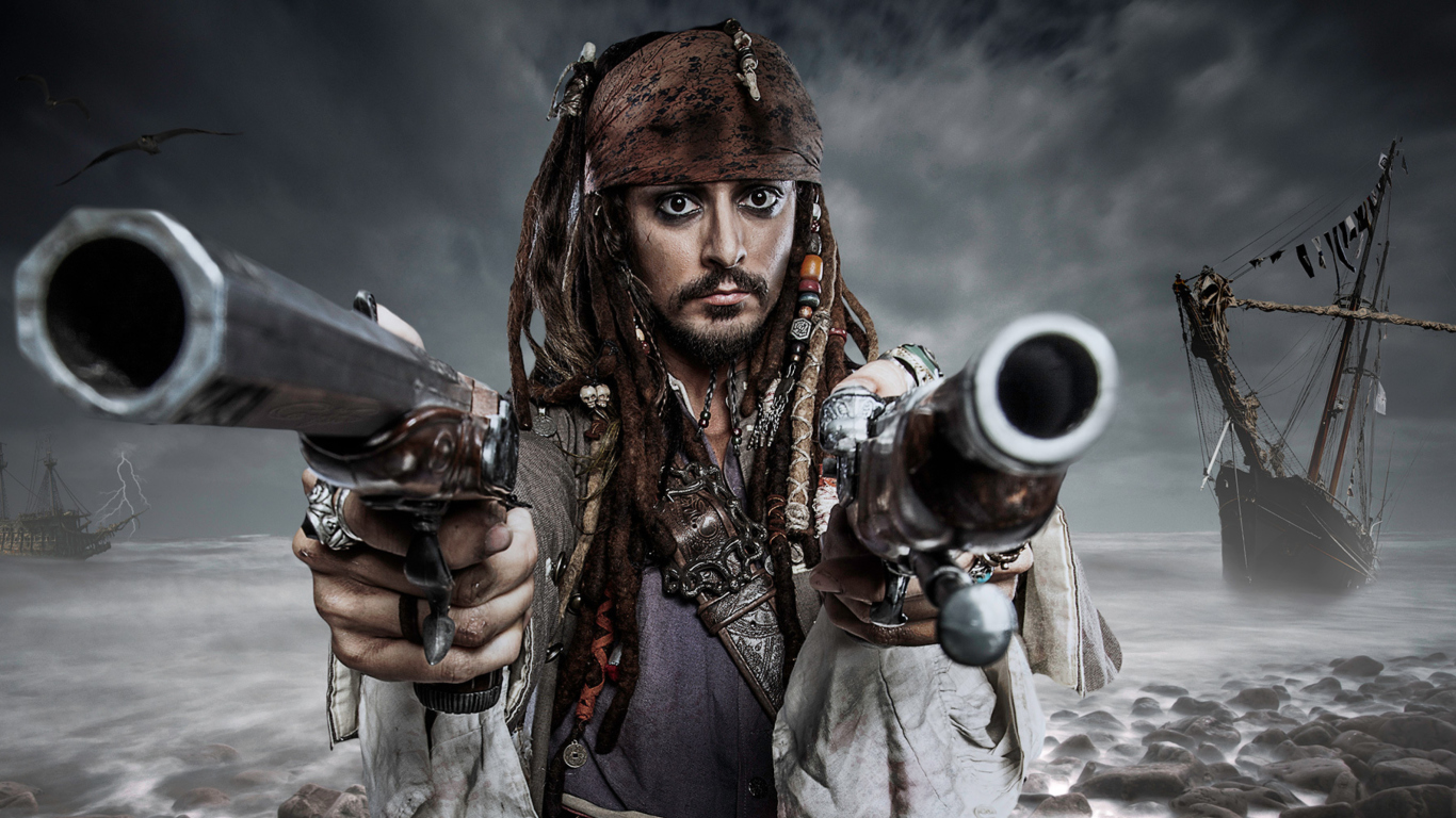 Jack Sparrow wallpaper 1366x768