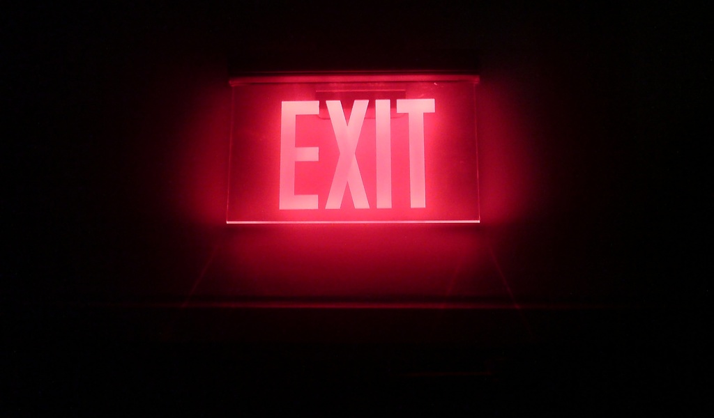 Neon Exit wallpaper 1024x600
