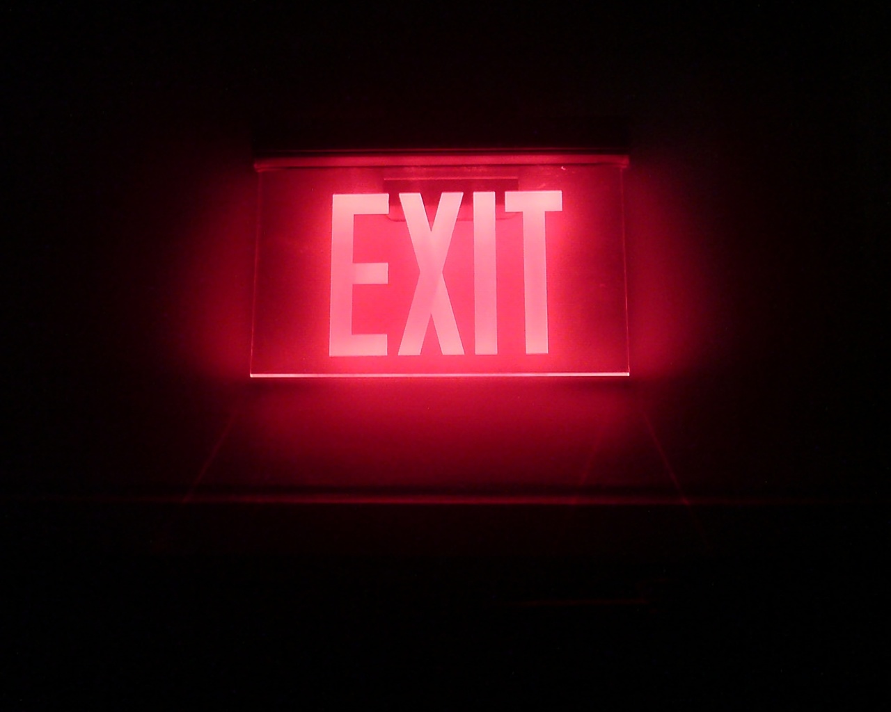 Neon Exit wallpaper 1280x1024