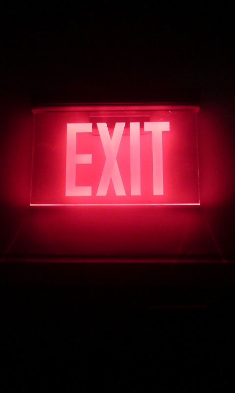 Das Neon Exit Wallpaper 480x800