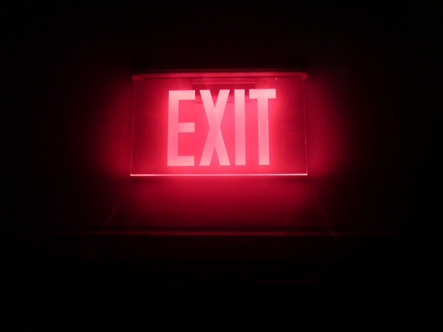 Neon Exit wallpaper 640x480