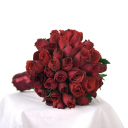 Das Red Rose Wedding Bouquet Wallpaper 128x128