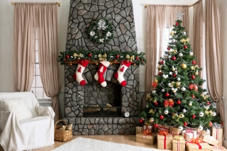 Christmas Tree papel de parede para celular para 176x144
