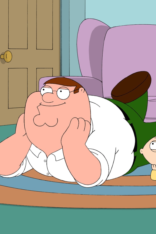 Sfondi Family Guy - Stewie Griffin With Peter 640x960